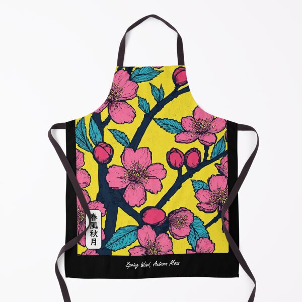 Item preview, Cherry Blossoms - Spring Wind, Autumn Moon - Yojijukugo designed and sold by Rokoyo Prints.