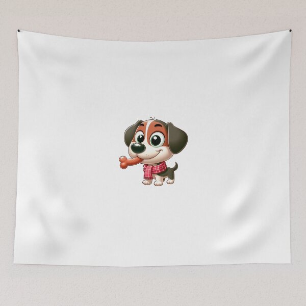 Item preview, Cute Dog Holding a bone in his mouth designed and sold by GeneralDaily.