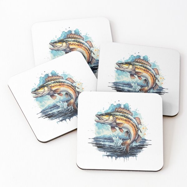 Item preview, Walleye leaping over the waves designed and sold by Ann Miu Deluxe.