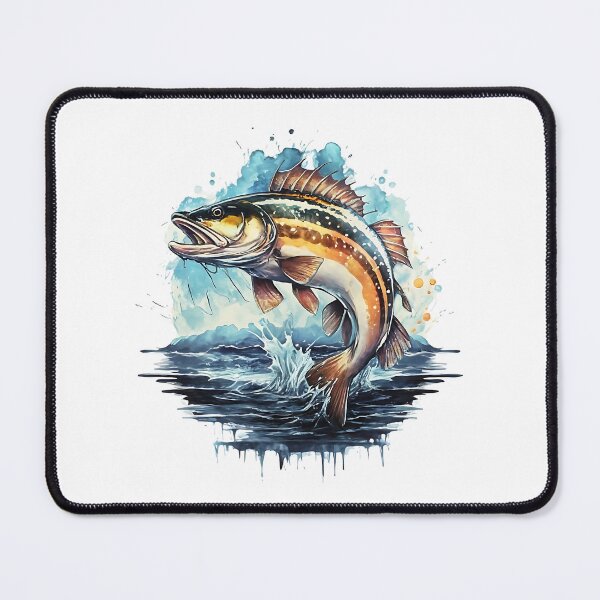 Item preview, Walleye leaping over the waves designed and sold by Ann Miu Deluxe.