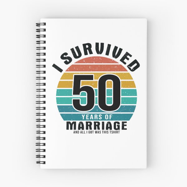 Item preview, 50th Anniversary I Survived 50 Years of Marriage – Husband & Wife T-Shirt designed and sold by designhaunt.