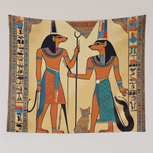 Item preview, Egyptian wall painting. designed and sold by tatty58.
