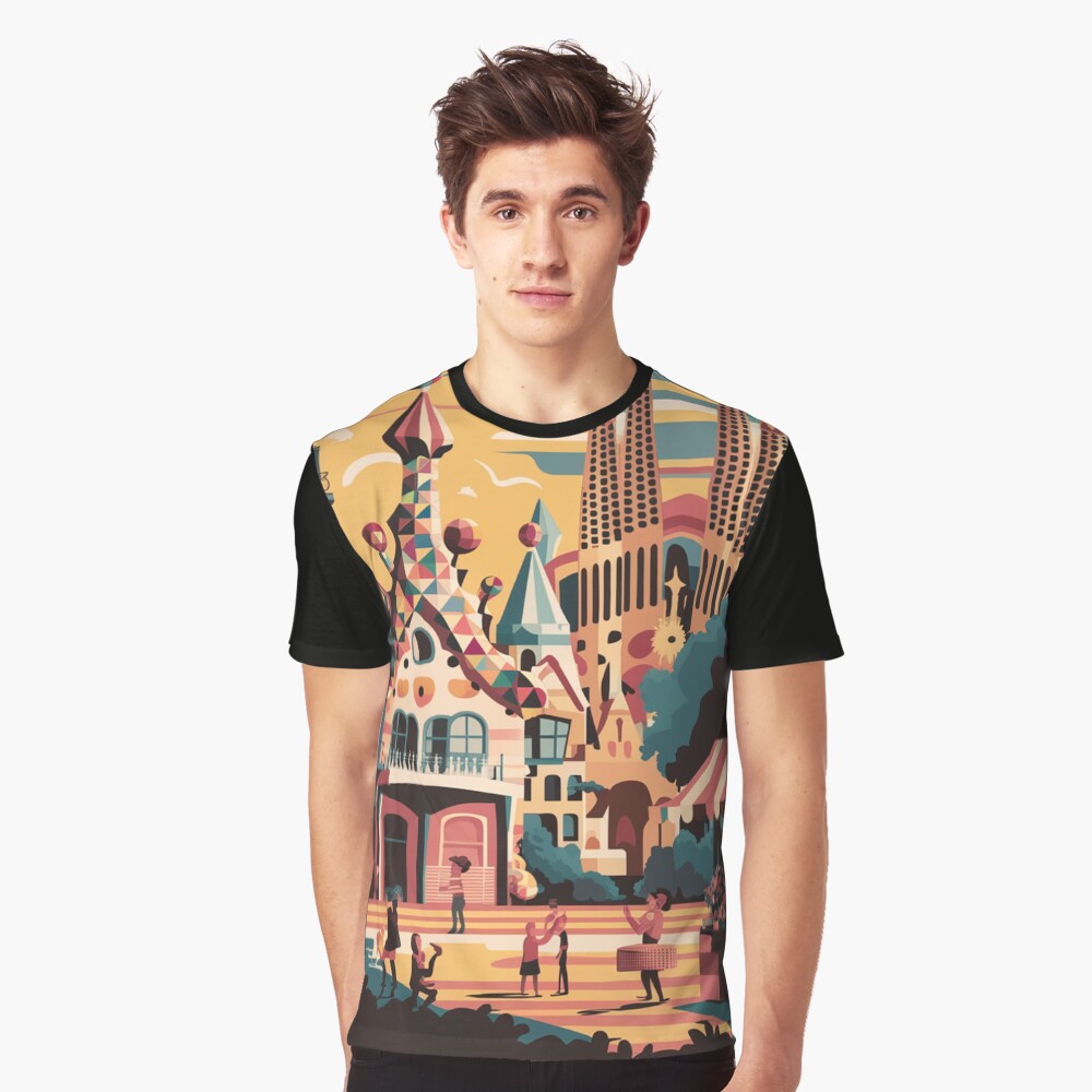 Kids Travel Barcelona Graphic T-Shirt main image 0