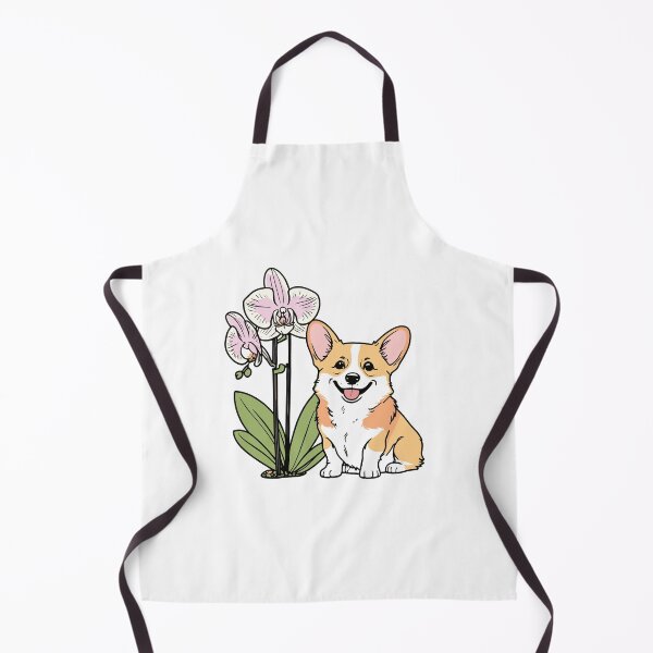 Item preview, Cute Corgi with Orchidea designed and sold by MaateoDesign.