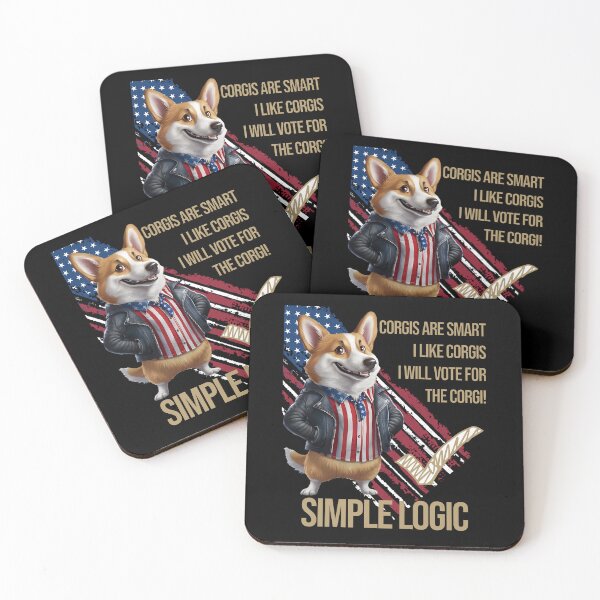Item preview, I VOTE FOR CORGI SIMPLE LOGIC - FUNNY ELECTIONS designed and sold by justyna-s28.