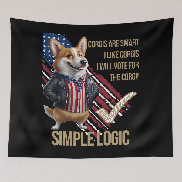 Item preview,  I VOTE FOR CORGI SIMPLE LOGIC  - FUNNY ELECTIONS designed and sold by justyna-s28.
