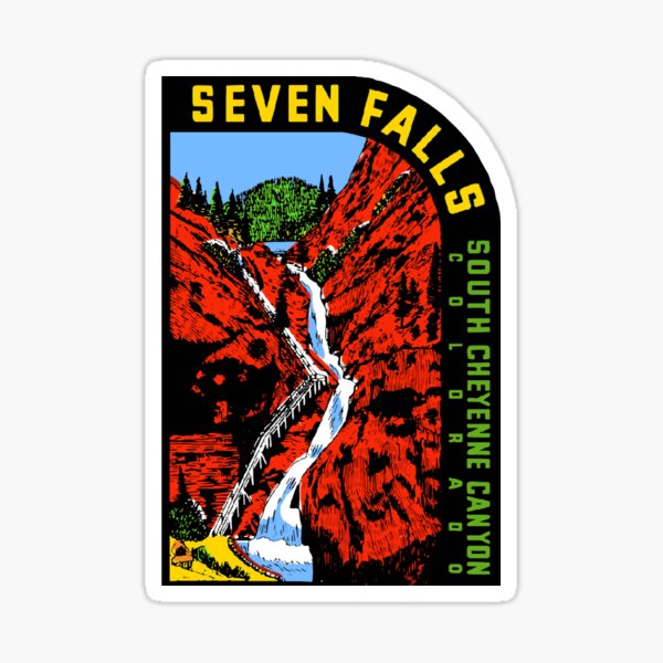 Artikel-Vorschau von Seven Falls South Cheyenne Canyon Vintage-Stil, designt und verkauft von zsonn.