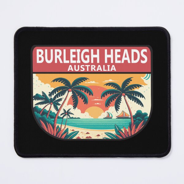 Item preview, Burleigh Heads Australia Retro Emblem designed and sold by KrisSidDesigns.