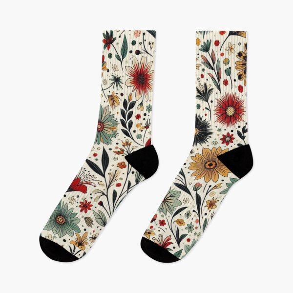 Artikelvorschau, Blumenmuster ecru entworfen und verkauft von flisq.