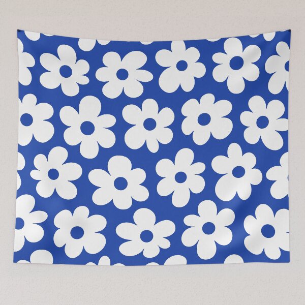 Artikelvorschau, Mod Blumenmuster Blau und Weiß entworfen und verkauft von tonymagnerart.