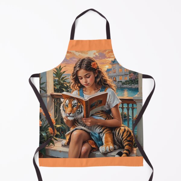 Item preview, Beach Balcony Reader With Tiger designed and sold by IvaRenee.