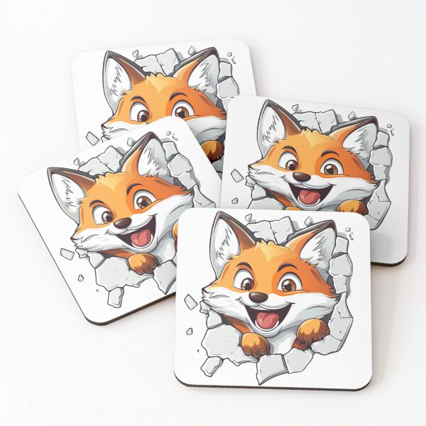 Item preview, Happy Fox Wall Breaker designed and sold by NicolasGlowArt.