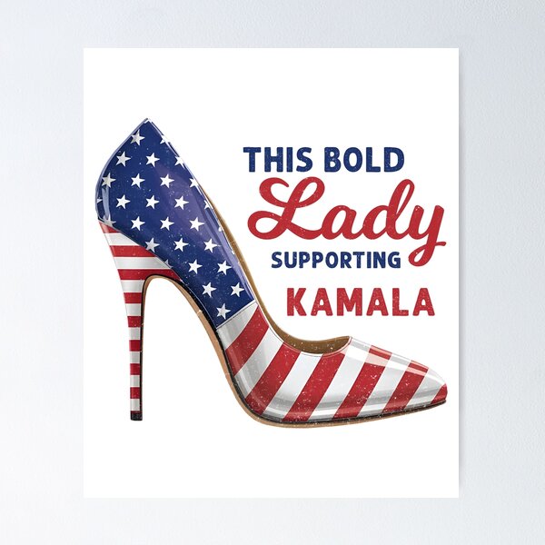 Item preview,  Bold Lady Supporting Kamala Harris Patriotic Heels designed and sold by Trendsecne.