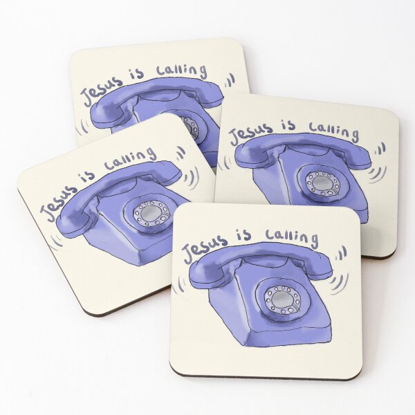 Item preview, Jesus is Calling Vintage Retro Telephone Blue designed and sold by Ivadell-Brooke.