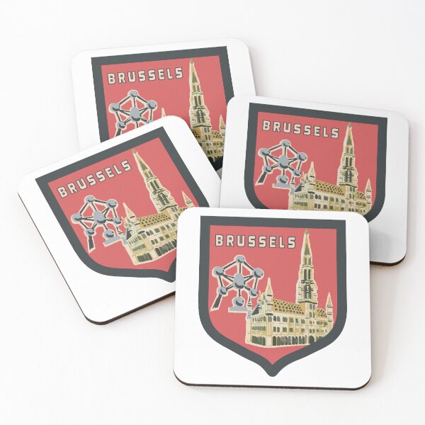 Item preview, Brussels Belgium Vintage Style Decal designed and sold by Decal Mania.