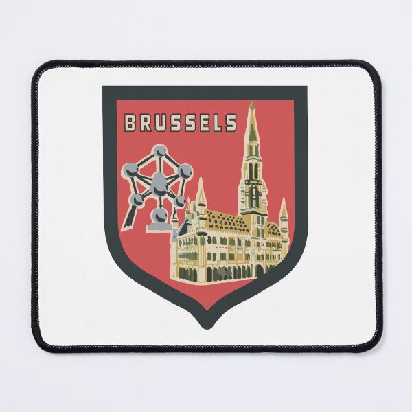 Item preview, Brussels Belgium Vintage Style Decal designed and sold by Decal Mania.