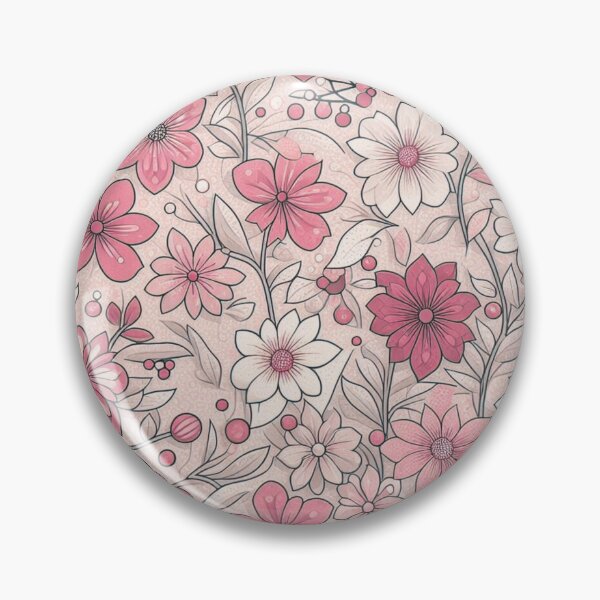 Item preview, Pink flowers pattern on pink background designed and sold by flisq.