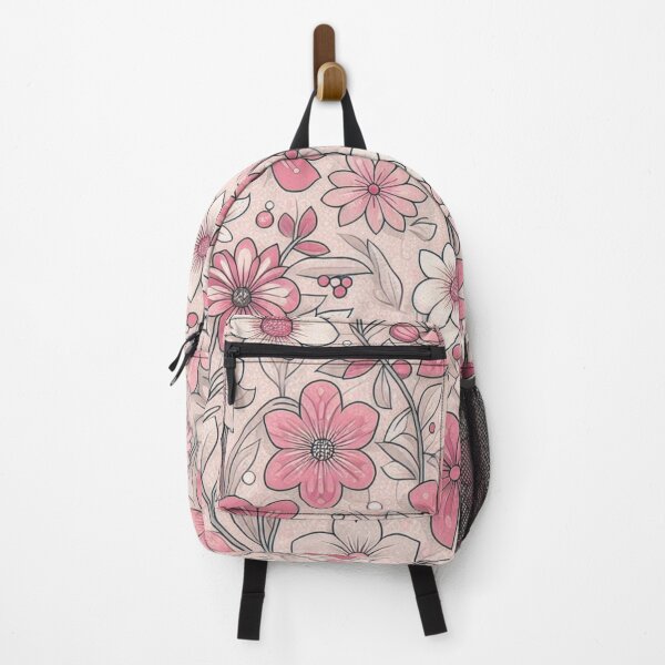Item preview, Pink flowers pattern on pink background designed and sold by flisq.