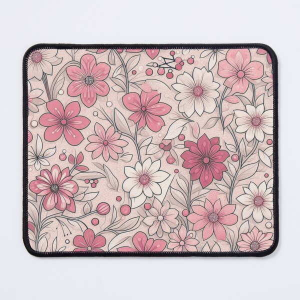 Item preview, Pink flowers pattern on pink background designed and sold by flisq.