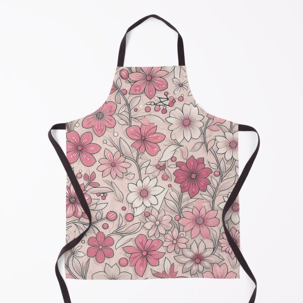Item preview, Pink flowers pattern on pink background designed and sold by flisq.