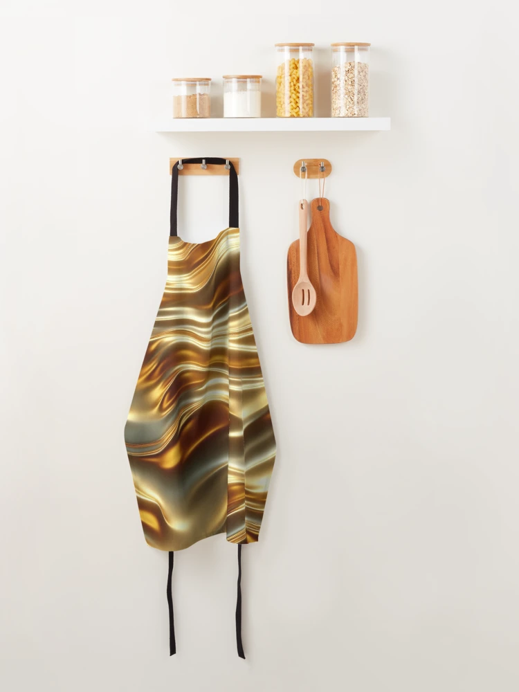 Thumbnail 4 of 6, Apron, Living Gold Texture designed and sold by Rui Fernandes.