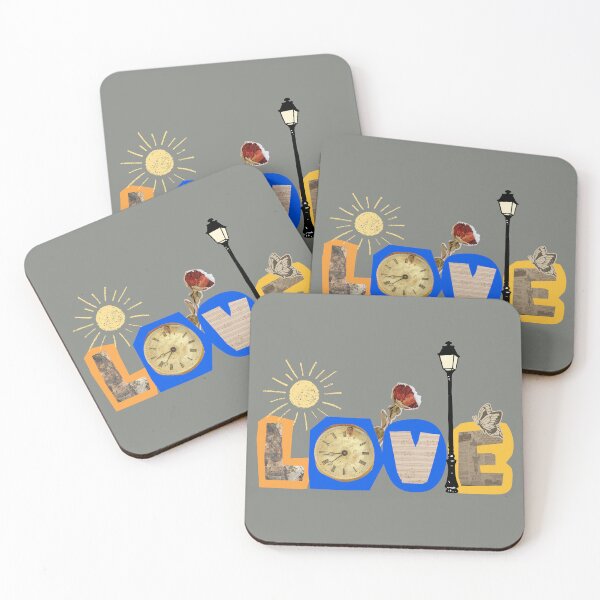 Item preview, RETRO COLLAGE “LOVE” DESIGN designed and sold by asudesign.