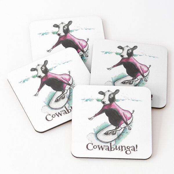 Item preview, Surfing Cow - Cowabunga! designed and sold by hambonepickle.
