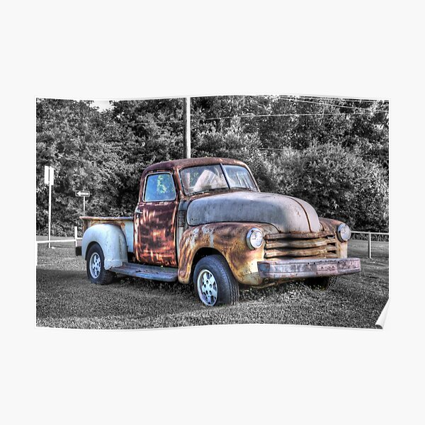 RETRO 1958 PICK UP TRUCK G.M.C ART WALL PICTURE POSTER  GIANT HUGE