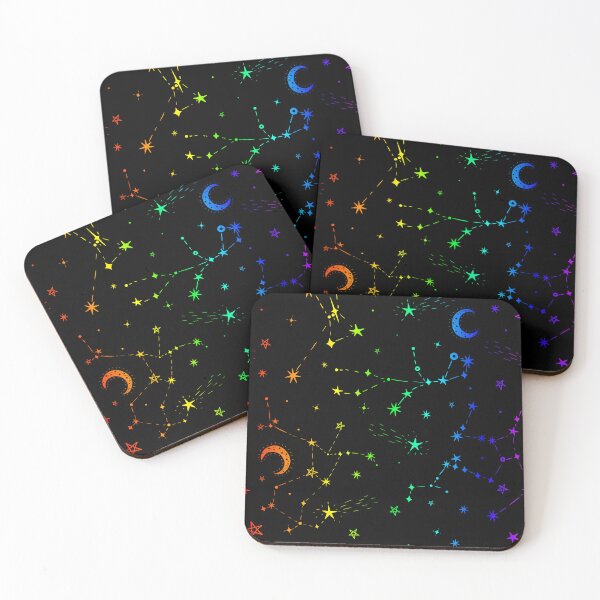 Item preview, celestial moon star constellation rainbow designed and sold by Gossip Rag.