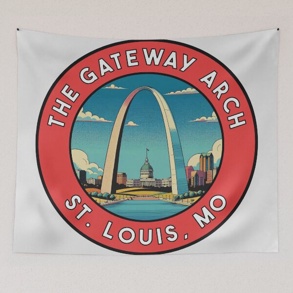 Item preview, St. Louis Gateway Arch Vintage Style Decal designed and sold by Decal Mania.