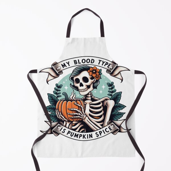 Item preview, My Blood Type is Pumpkin Spice - Spooky Summer Skeleton - Halloween designed and sold by raedattia.