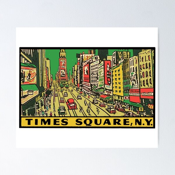 Item preview, Times Square NYC Vintage Style Decal designed and sold by Decal Mania.