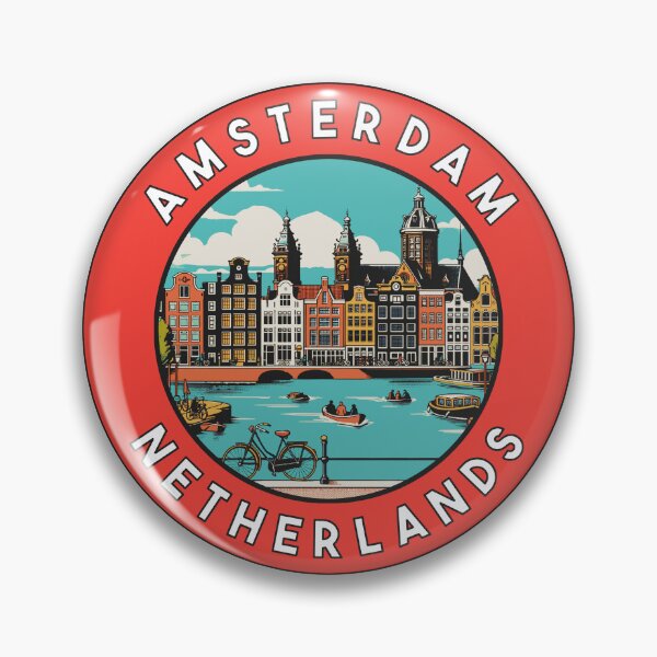 Item preview, Amsterdam Netherlands Vintage Style Decal designed and sold by Decal Mania.