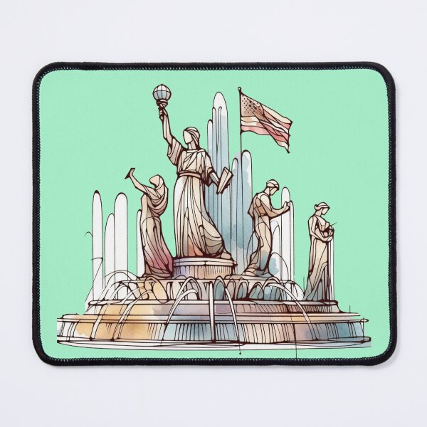 Item preview, Iconic Sculptures and Fountains 3D Sketches, designed and sold by PaintMeWorld.