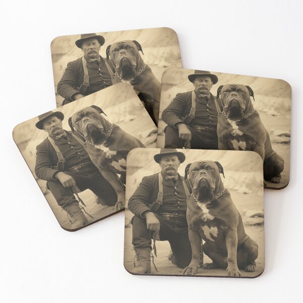 Item preview, Vintage Photo of Sheriff with Bull Mastiff designed and sold by Samuelsboro.