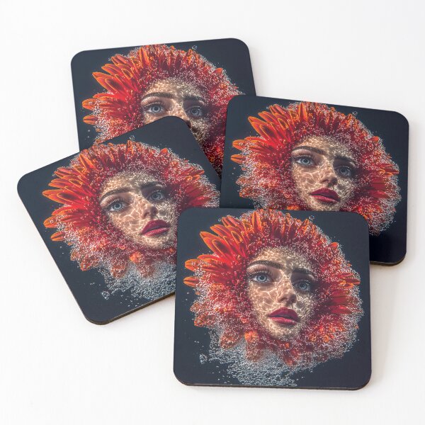 Item preview, "Attractive Woman in Flower Transparency" designed and sold by MacroArtHub.