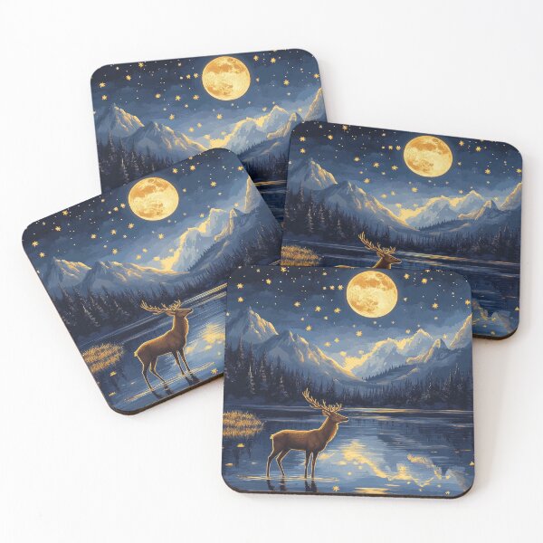 Item preview, Enchanted Autumn: Majestic Deer by a Tranquil Lake designed and sold by MargaretWiktor.