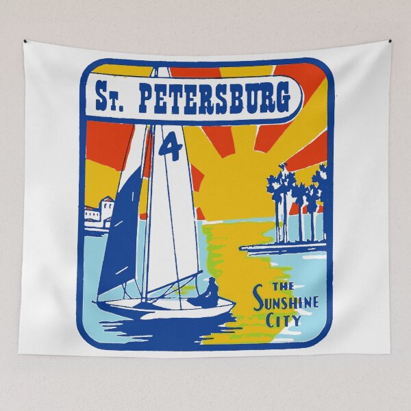 Item preview, St. Petersburg Florida Vintage Style Decal designed and sold by Decal Mania.