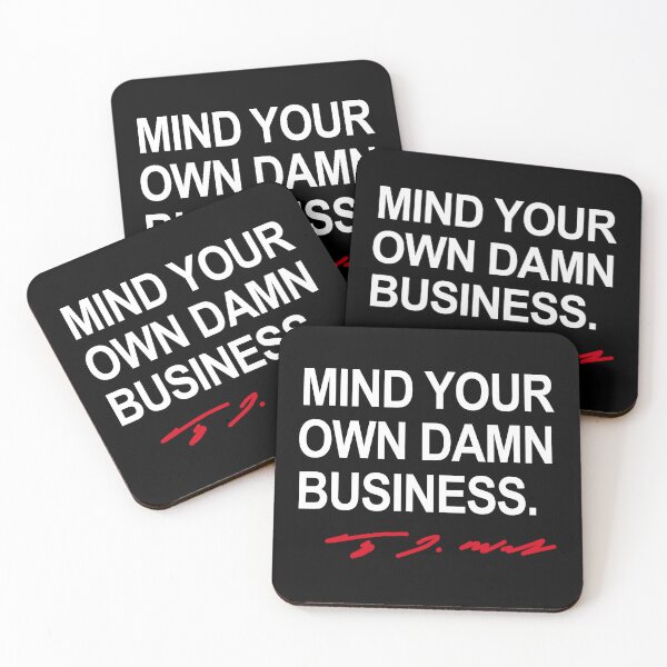 Item preview, Mind your own damn business - Tim Walz (red signature) designed and sold by Thelittlelord.