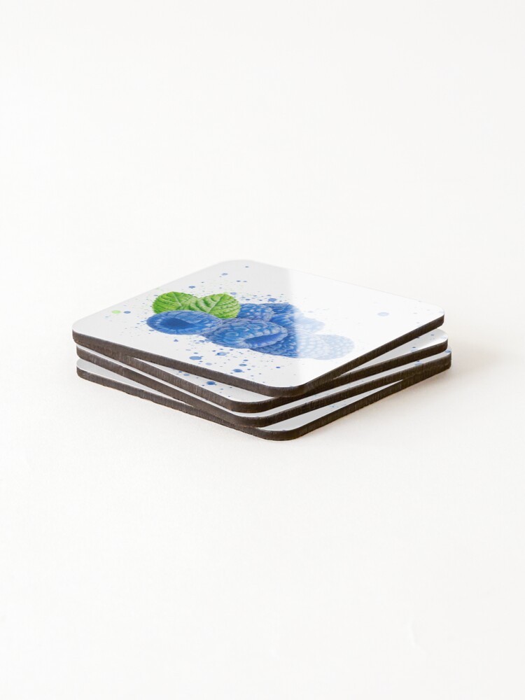 Thumbnail 4 of 5, Coasters (Set of 4), Blue Raspberry designed and sold by FrankGremlo.