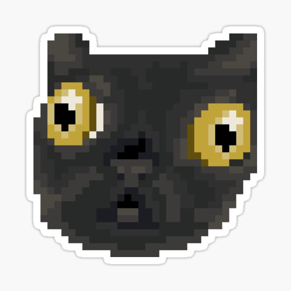 Artikel-Vorschau von Pixelkunst der Katze „Jinx“, designt und verkauft von Swag Monkey.