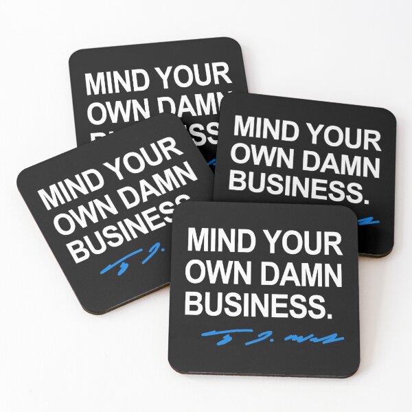 Item preview, Mind your own damn business - Tim Walz (blue signature) designed and sold by Thelittlelord.