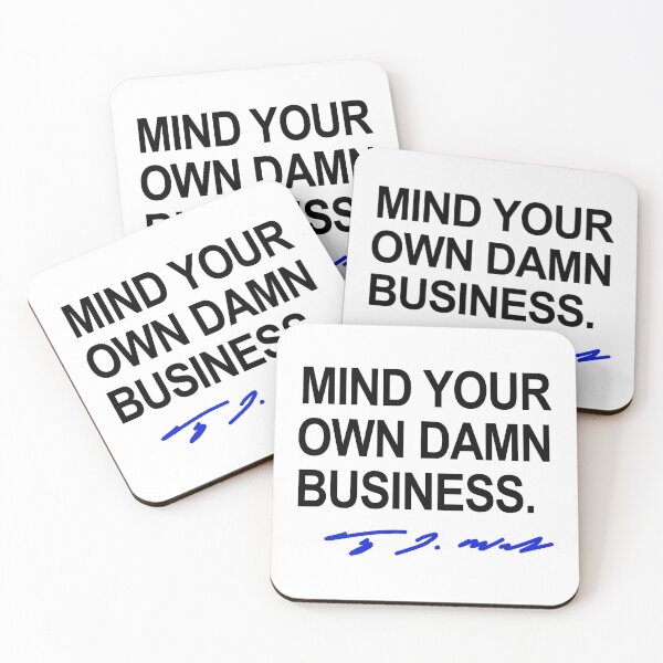 Item preview, Mind your own damn business - Tim Walz (blue signature) designed and sold by Thelittlelord.