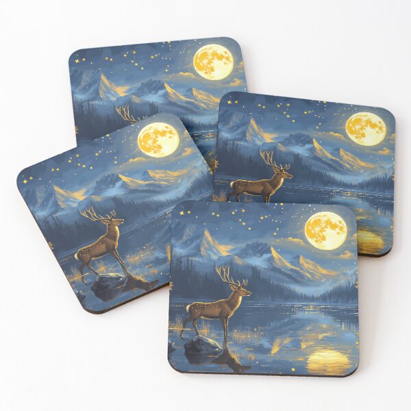 Item preview, Enchanted Autumn: Majestic Deer by a Tranquil Lake designed and sold by MargaretWiktor.