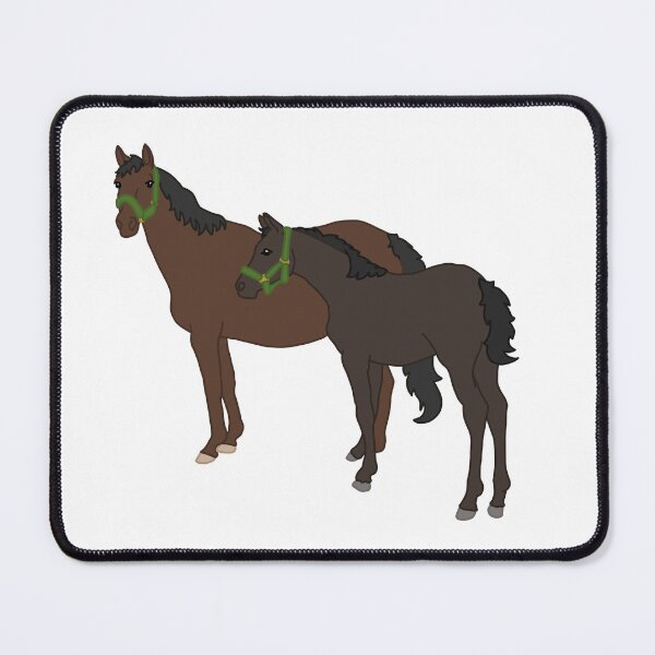 Item preview, Mare and Foal Green/Bay designed and sold by Abby Art Studio.