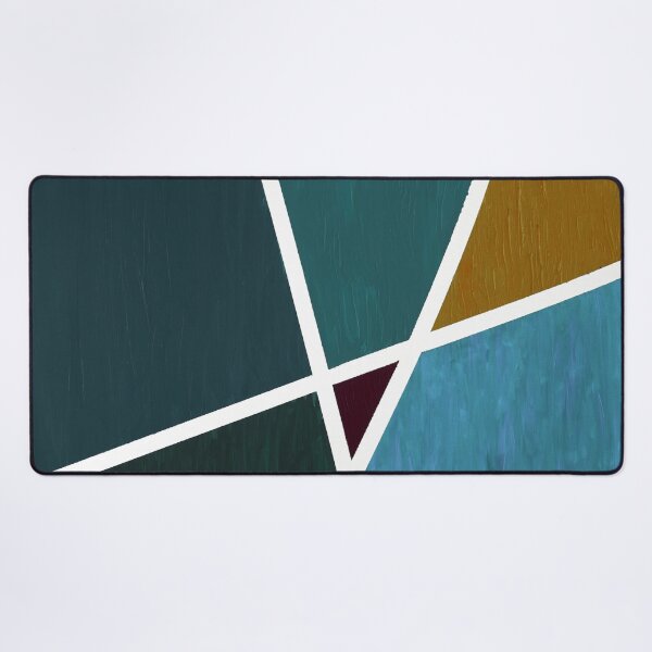 Randy - Teal Yellow Desk Mat
