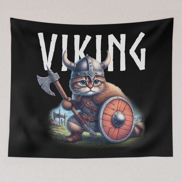 Item preview, Viking Cat Warrior of Norse Legend designed and sold by HolidayT-Shirts.