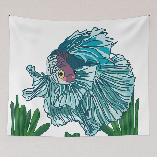 Item preview, kawaii betta fish designed and sold by Kaewtaming.