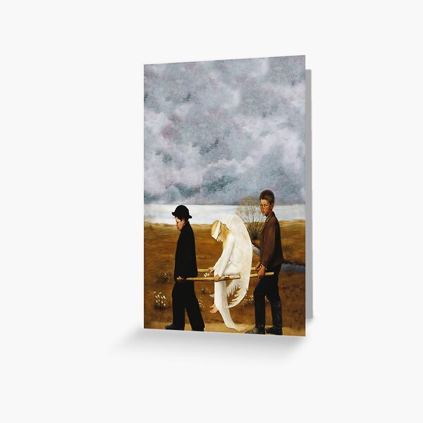 The Wounded Angel by Hugo Simberg Greeting Card
