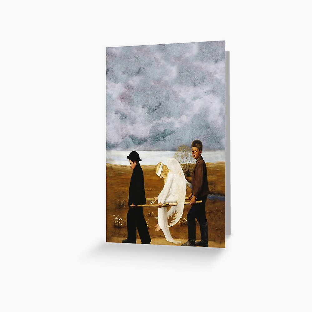 The Wounded Angel by Hugo Simberg Greeting Card